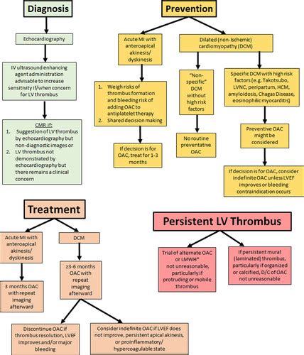 management of lv thrombus